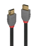 Lindy Anthra Line - Cavo HDMI con Ethernet - HDMI maschio a HDMI maschio - 5 m - tripla schermatura - nero - di forma rotonda, supporto 4K
